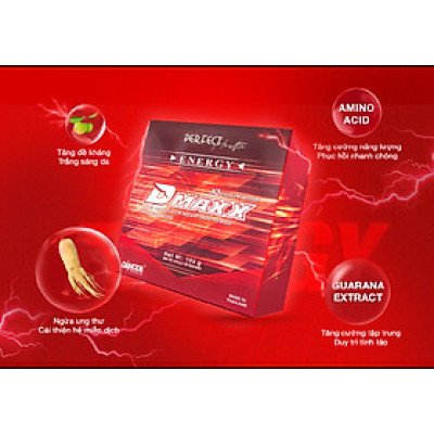 DMAXX thức uống bổ sung vitamin năng lượng không đường DAMODE 22 gói dùng thử màu đỏ
