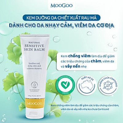 Kem bôi viêm da cơ địa, vảy nến, chàm sữa em bé, da nhạy cảm chiết xuất rau má MooGoo thương hiệu nội địa Úc thuần chay