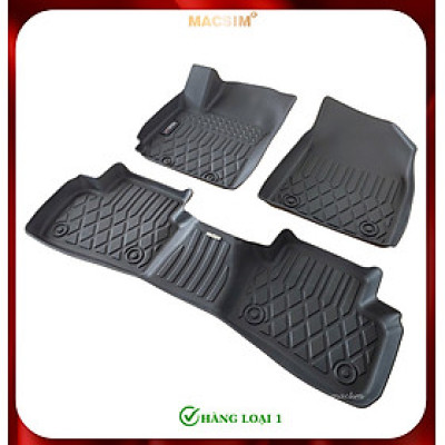 Thảm lót sàn xe ô tô KIA Seltos 2019 - nay Nhãn hiệu Macsim chất liệu nhựa TPE cao cấp màu đen