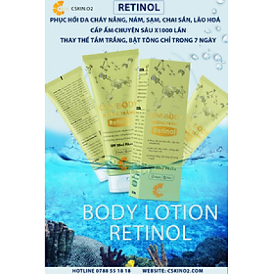 Chăm Sóc Da - C SKIN.02 - COMBO9 - BODY LOTION RETINOL - Dưỡng Trắng Cấp Ẩm Chuyên Sâu
