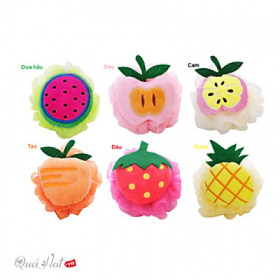 Bộ 3 Bông Tắm Hình Trái Cây Hàn Quốc Xinh Xắn - PaKaSa ( Giao mẫu ngẫu nhiên)