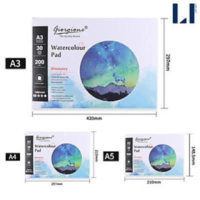 Sổ vẽ, giấy vẽ màu nước, acrylic, sổ phát thảo khổ A3/A4/A5 Giorgione