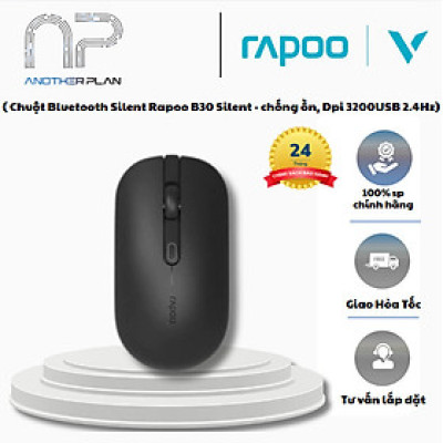 [ Hàng Chính Hãng ] Chuột không dây Rapoo B30 Silent chống ồn, Dpi 3200, kết nối USB 2.4Hz - BH 24 tháng