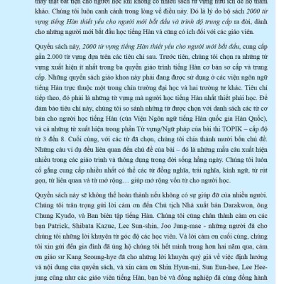 2000 Từ Vựng Tiếng Hàn Thiết Yếu Cho Người Mới Bắt Đầu