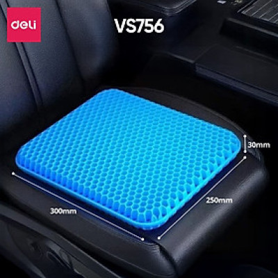 Đệm Gel Lót Ghế Tổ Ong Ô Tô Ghế Văn Phòng DELI Silicon Thoáng Mát Êm Ái Ngồi Lâu Không Mỏi Cho Văn Phòng