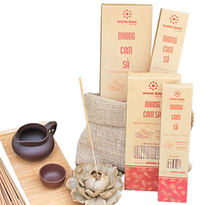 Hương nhang Cam Sả Dương Minh 180cây nhang 30cm nhang sạch 100% thành phần tự nhiên - nhang cây thắp cúng/xông nhà/đuổi muỗi, hương nhang thơm dịu nhẹ an toàn
