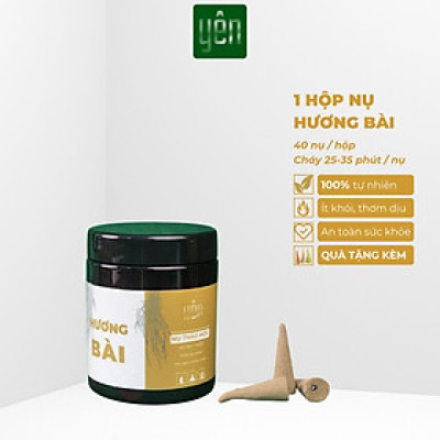 Nhang Nụ Thảo Mộc Mix Quế Khuynh Diệp Hương Bài Sạch Ít Khói Hộp 40 Nụ Yên Tự Nhiên Không Hóa Chất