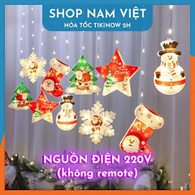 Dây Led Rèm Treo Ngọc Trai Biểu Tượng Giáng Sinh Trang Trí Ngoài Trời