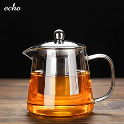 Ấm pha trà thủy tinh chịu nhiệt kèm lõi lọc Inox Echo Japan 650ml