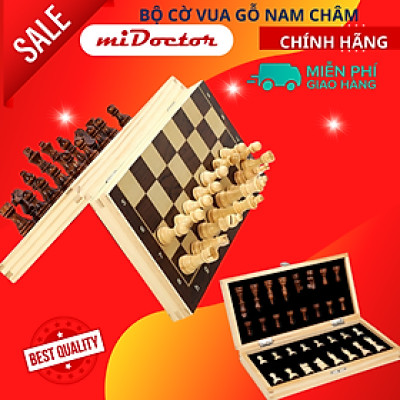 Cờ Vua Nam Châm  Bằng Gỗ Cao Cấp Chọn Size - Bộ Cờ Vua Cao Cấp Gỗ Tự Nhiên Có Gắn Nam Châm Chính Hãng miDoctor