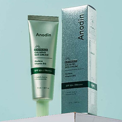 Kem chống nắng rau má kiềm dầu nâng tông cho da dầu, nhạy cảm Anodin Kava Kava Calming Suncream 50ml