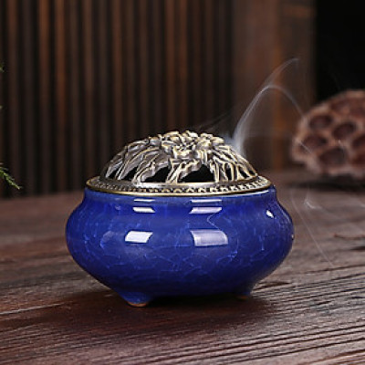 Lư Đốt Xông Trầm Hương , Chất Liệu Gốm Sứ - PaKaSa ( Màu ngẫu nhiên)