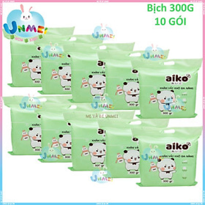 [COMBO 10 GÓI] KHĂN VẢI KHÔ ĐA NĂNG AIKO 270 TỜ/ GÓI