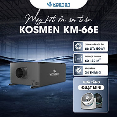 Máy Hút Ẩm Âm Trần Kosmen KM-66E Màn Hình Cảm Ứng Kỹ Thuật Số - Hàng Chính Hãng BH 24 tháng