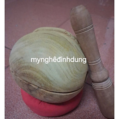 MÕ tụng kinh Phật bằng gỗ mítkhông dác  kt 14x14x14cm