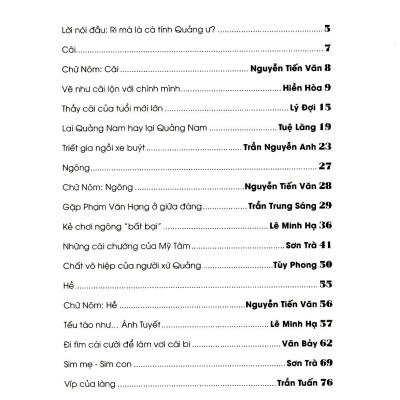 Cá Tính Quảng - Tủ Sách Nét Quảng