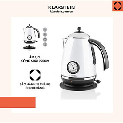 ẤM SIÊU TỐC KLARSTEIN AQUAVITA WHITE 1,7L 10021358 - Hàng Chính Hãng