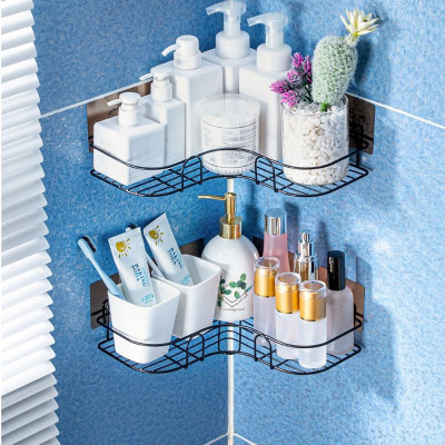 Giá Góc, Kệ Góc Treo Tường, Dán Tường Bằng Miếng Dính Cường Lực Siêu Chắc (Không Phải Khoan) Cho Nhà Tắm, Nhà Vệ Sinh, Nhà Bếp Thêm Gọn Gàng - Hàng Loại 1 Chính Hãng MINIIN - Tặng Kèm Miếng Rửa Bát Silicon