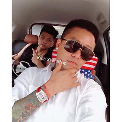 Kính Râm, Kính Mát Nam Nữ Mắt Vuông Kim Loại + Tặng Fullbox Phụ Kiện Hộp Đựng và Khăn Lau