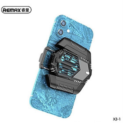Quạt tản nhiệt cho điện thoại Remax X3-1 chạy 2 Pin 500mAh - Sò lạnh siêu mát - Cực phẩm cho Game thủ - Hàng Chính Hãng