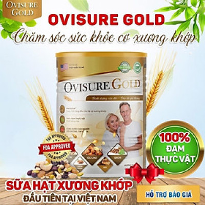 Sữa hạt xương khớp Ovisure Gold lon 650g chính hãng, giúp xương chắc khoẻ, dẻo dai