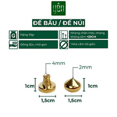 Đế Cắm Nhang Thảo Mộc Bằng Đồng Nguyên Chất Nhiều Kích Thước Đặt Trong Bát Hương Trang Trí Nhà Bàn Thờ Thiền