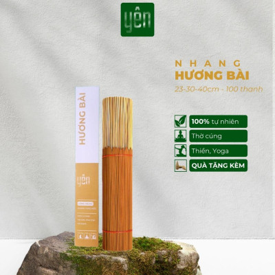 Nhang Hương Bài Sạch Hộp 100 Thanh Loại 23-30-40cm Hộp 100 Thanh Yên 100 % Tự Nhiên Thờ Cúng