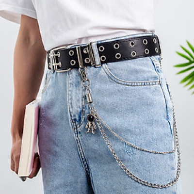 Thắt lưng punk rock kết hợp xích đeo chain cá tính