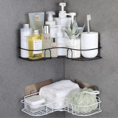 Giá Góc, Kệ Góc Treo Tường, Dán Tường Bằng Miếng Dính Cường Lực Siêu Chắc (Không Phải Khoan) Cho Nhà Tắm, Nhà Vệ Sinh, Nhà Bếp Thêm Gọn Gàng - Hàng Loại 1 Chính Hãng MINIIN - Tặng Kèm Miếng Rửa Bát Silicon