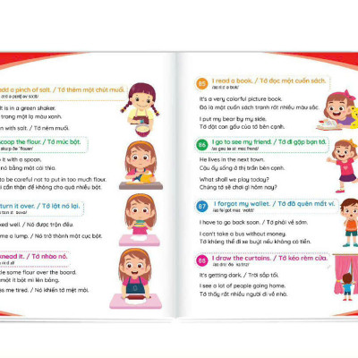 Sách 900 Câu Tiếng Anh Giao Tiếp Thường Dùng Hàng Ngày - Cẩm Nang Cho Mẹ Cùng Con Học Tiếng Anh Mỗi Ngày (Kèm File Nghe)