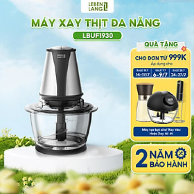Máy xay thịt đa năng cối thủy tinh, LEBENLANG LBL1930 công suất 400W, dung tích 1200ml, bảo hành 2 năm – hàng chính hãng