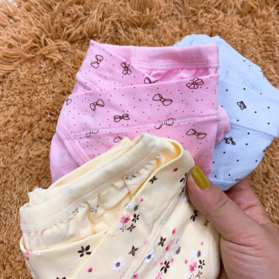 Sét 4 quần lót bầu cotton họa tiết