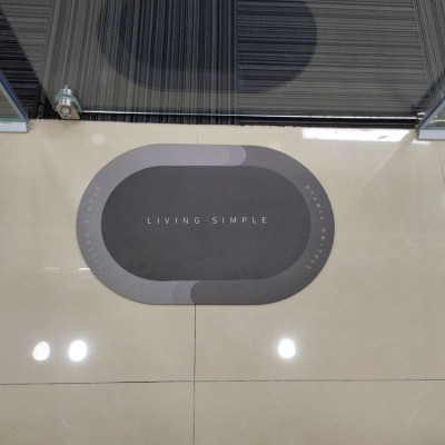 Combo 2 Thảm chùi chân siêu thấm hút nước 3 giây chống trơn trượt kích thước 60x40cm cho phòng tắm, phòng bếp, dễ dàng vệ sinh, nhanh khô vệ sinh nhà cửa an toàn với da.