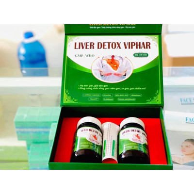 ￼Giải độc gan Liver detox Vinaphar - Hộp 2 lọ * 30 viên