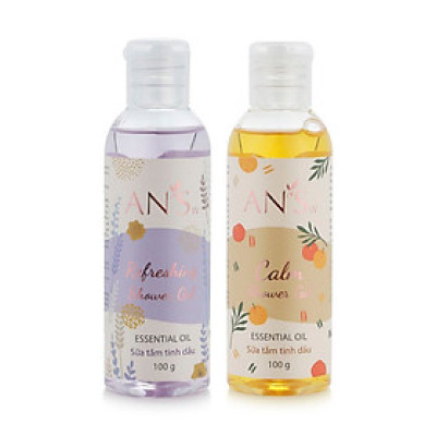 Combo Gel tắm tinh dầu thư giãn Refreshing và Calm 100g AN