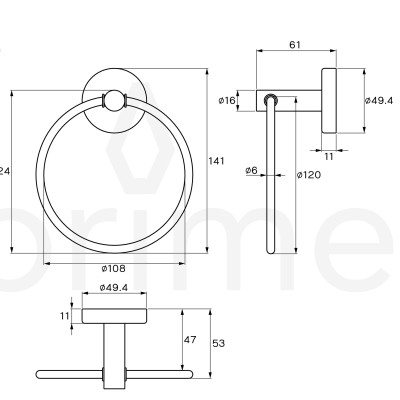 RD-92003 Vòng treo Khăn Prime [WS]