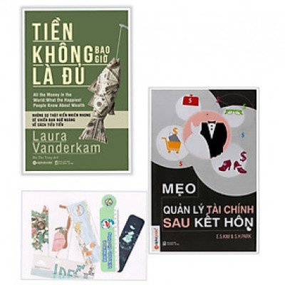 Combo Tiền Không Bao Giờ Là Đủ + Mẹo Quản Lí Tài Chính Sau Kết Hôn (tặng kèm bookmark AHA )