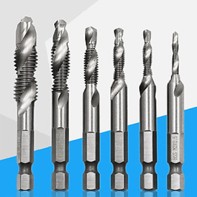 Bộ 6 Mũi Khoan Taro HSS 4341 Tạo Ren Cao Cấp, giúp tiết kiệm thời gian thi công, tiết kiệm chi phí siêu tiện lợi. M3, M4, M5, M6, M8, M10 