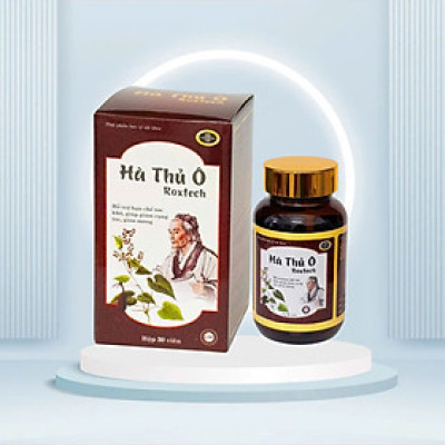 Hà thủ ô Roxtech DP - 30 viêngiảm bạc tóc, khô rụng tóc; hỗ trợ đen tóc, chắc móng, bổ máu