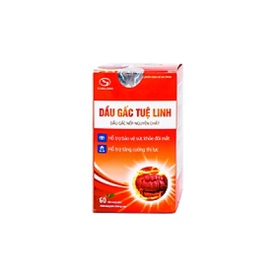 Dầu Gấc Tuệ Linh hỗ trợ bảo vệ sức khỏe đôi mắt, tăng cường thị lực hộp 60 viên