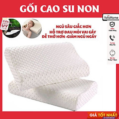 Gối Ngủ Chống Đau Cổ Vai Gáy Dệt Kim Lõi Bông Xơ Spa Chống Đau Mỏi Cổ Vai, Gối Cao Su Non Chống Ngáy Giảm Mệt Gối Cao Su Non Dành Cho Người Lớn Giúp Ngủ Ngon