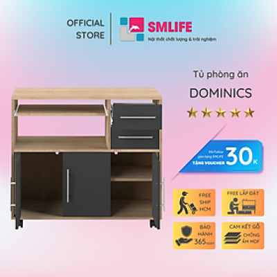 Tủ phòng ăn bằng gỗ công nghiệp thiết kế đa năng SMLIFE Dominics