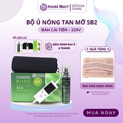 Bộ ủ nóng Slimming Body Sb2 đai điện cải tiến hỗ trợ làm thon gọn vòng eo