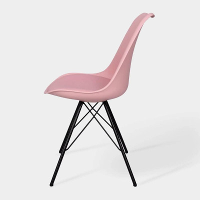 Ghế Demos Mặt Nệm Chân Thép Sơn Đen Lưng Trắng IBIE