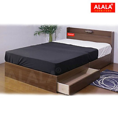 Giường ngủ ALALA31 + 2 hộc kéo / Miễn phí vận chuyển và lắp đặt/ Đổi trả 30 ngày/ Sản phẩm được bảo hành 5 năm từ thương hiệu ALALA/ Chịu lực 700kg
