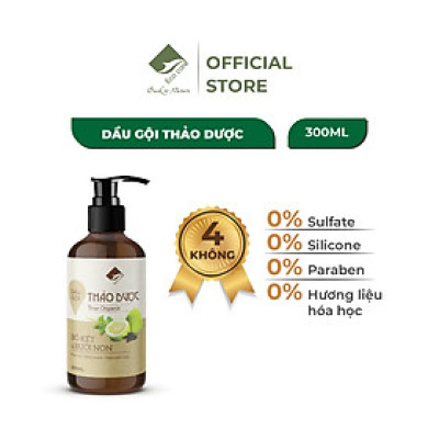 Dầu gội thảo dược ECOCARE 300ml đạt chuẩn CGMP, dầu gội xả thảo mộc giúp sạch gàu, giảm rụng tóc