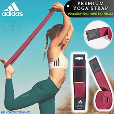Dây Đai Yoga Chính Hãng ADIDAS ADYG-20201WP-NL Premium Yoga Strap, Dài 253 cm Hỗ Trợ Các Tư Thế Yoga
