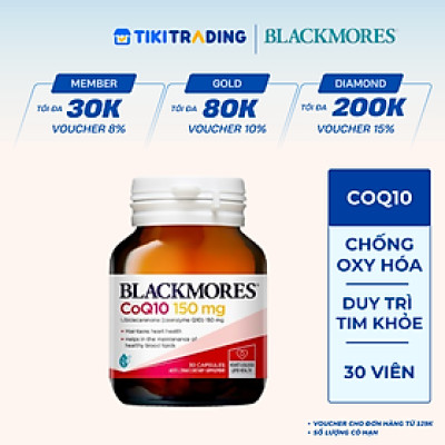 Viên Uống Bổ Tim Hỗ Trợ Sức Khỏe Blackmores CoQ10 150mg Lọ 30 Viên