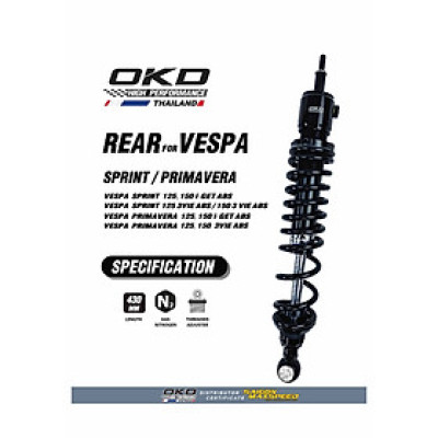 Phuộc Sau OKD 430mm Vespa Sprint / Primavera (chính hãng)