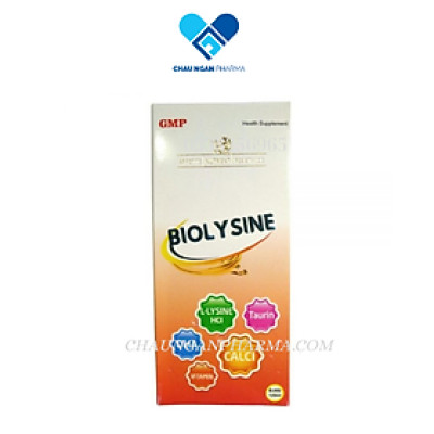 Siro BIOLYSINE Mediphar Chai 120 ml - Bổ sung Lysine, Taurine, các vitamin và khoáng chất cần thiết giúp trẻ ăn ngon miệng, tăng cường hấp thu dưỡng chất, tăng cường thể chất - Giúp tăng cường sức đề kháng cho trẻ 